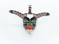 Kwakwaka’wakw, Musgamakw Dzawada’enuxw First Nation Human and Loon Mask by Beau Dick contemporary artwork sculpture