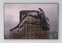Giants, Rising Up, 9 Mars 2023, 6h31, Hong Kong, China by JR contemporary artwork print