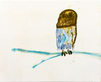 Owl by Yi Youjin contemporary artwork painting, works on paper, drawing