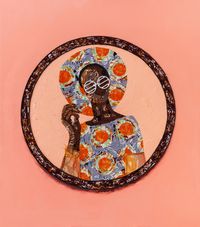 Tangerine lll by Michael Gah contemporary artwork mixed media, textile