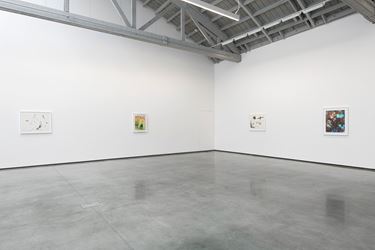 Exhibition view: Sam Gilliam, Starting: Works on Paper 1967–1970, David Kordansky Gallery, Los Angeles (16 March–27 April 2019). Courtesy David Kordansky Gallery, Los Angeles. Photo: Jeff McLane.