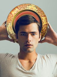 Self portrait as saint with Sean O'Pry by Michael Zavros contemporary artwork photography