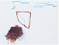 ohne Titel (Wirklichkeit erschlägt Kunst) 5 by Michael Krebber contemporary artwork painting