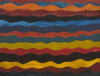 Irregular Wavy Horizontal Color Bands by Sol LeWitt contemporary artwork painting
