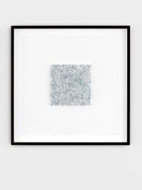 Grey square 04 (Turquoise) by Lars Christensen contemporary artwork works on paper