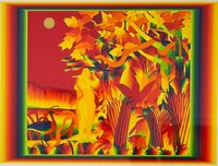 Rainbow Master_s Dream A (Red) 22_110 by Ay-O contemporary artwork works on paper, print