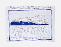 Taxi to the Dark Side, Sensory Deprivation, Film Notes by Rose Wylie contemporary artwork drawing
