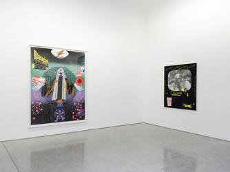 Exhibition view: Matthew Brannon, Le Gant de Velours, Traversing the Fantasy, and the Thousand-Yard Stare (Disparate Subjects Happening Concurrently, 1977-1979), David Kordansky Gallery, Los Angeles (13 September–19 October 2024). Courtesy the artist and David Kordansky Gallery.