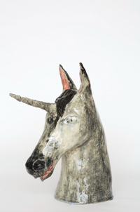 Unicorn by Klara Kristalova contemporary artwork sculpture, ceramics