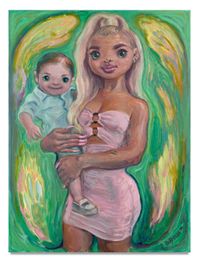 Blonde Mom by Delia Brown contemporary artwork painting, works on paper