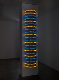 Blue Laments Arno and Amber Truisms Living by Jenny Holzer contemporary artwork installation
