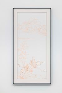 Copy of Ni Zan’s Pine Pavilion Mountain Scene by Cui Jie contemporary artwork works on paper