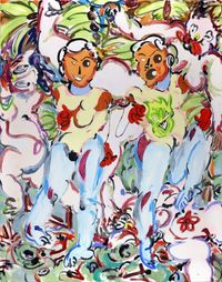 Super Twins No.1 by Xinyan Zhang contemporary artwork painting, works on paper