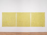 Endnote, yellow (edge) by Ian Kiaer contemporary artwork painting, works on paper, sculpture, drawing