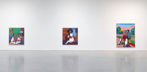 Exhibition view: Titus Kaphar, From a Tropical Space, Gagosian, West 21st Street, New York (1 October–19 December 2020). © Titus Kaphar. Courtesy Gagosian. Photo: Rob McKeever.Image from:1 October–19 December 2020Titus KapharFrom a Tropical SpaceView ExhibitionFollow ArtistEnquire