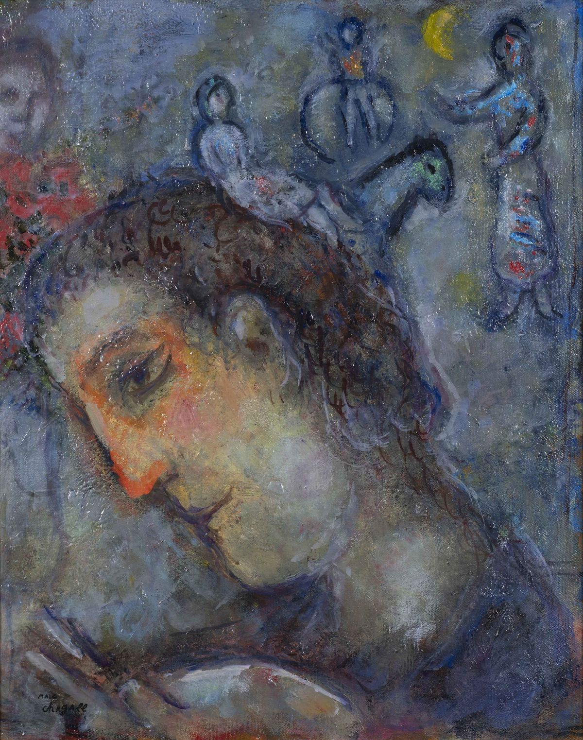 Autoportrait du peintre, 1975 by Marc Chagall | Ocula