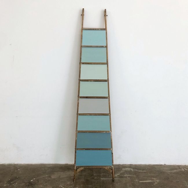Ladders (Light Blue) by Matt Golden: Golden Family contemporary artwork