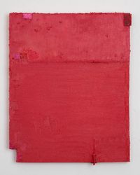 Untitled (red with pink) by Louise Gresswell contemporary artwork painting, works on paper
