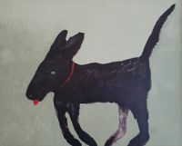 Black Dog #4 by Sally Bourke contemporary artwork painting