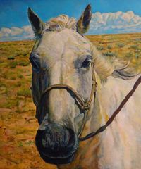 White Horse I by Wang Dalin contemporary artwork painting