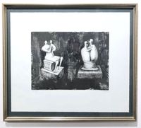 Sculptures: Dark Interior by Henry Moore contemporary artwork print