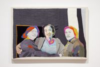 Lola y Teresa con mi Abuela by Carlos Arias contemporary artwork painting, textile