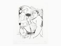 Two Women by Cristina Banban contemporary artwork print