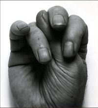 Self-Portrait (Front Hand, Thumb up Middle) by John Coplans contemporary artwork photography