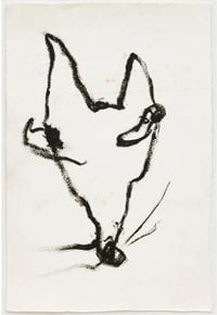 Dog Drawing I. From a performance with Robert Ashley, La MaMa, New York by Joan Jonas contemporary artwork painting, drawing