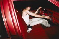 Mark in the red car, Lexington, MA by Nan Goldin contemporary artwork photography