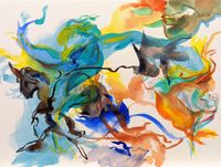 No. 611, Soulful Beasts by Emily Wang contemporary artwork painting, works on paper, mixed media