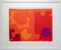 Six in Vermillion with Violet in Red by Patrick Heron contemporary artwork works on paper, print