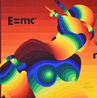 E=MC2 AP by Ay-O contemporary artwork print