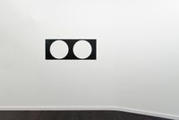 Two Round Holes, Square Pitch by Douglas Allsop contemporary artwork installation