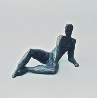 Liegender Jüngling (Lying youth) by Berthold Müller-Oerlinghausen contemporary artwork sculpture