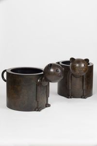 Cat Pots by Jean-Marie Fiori contemporary artwork sculpture