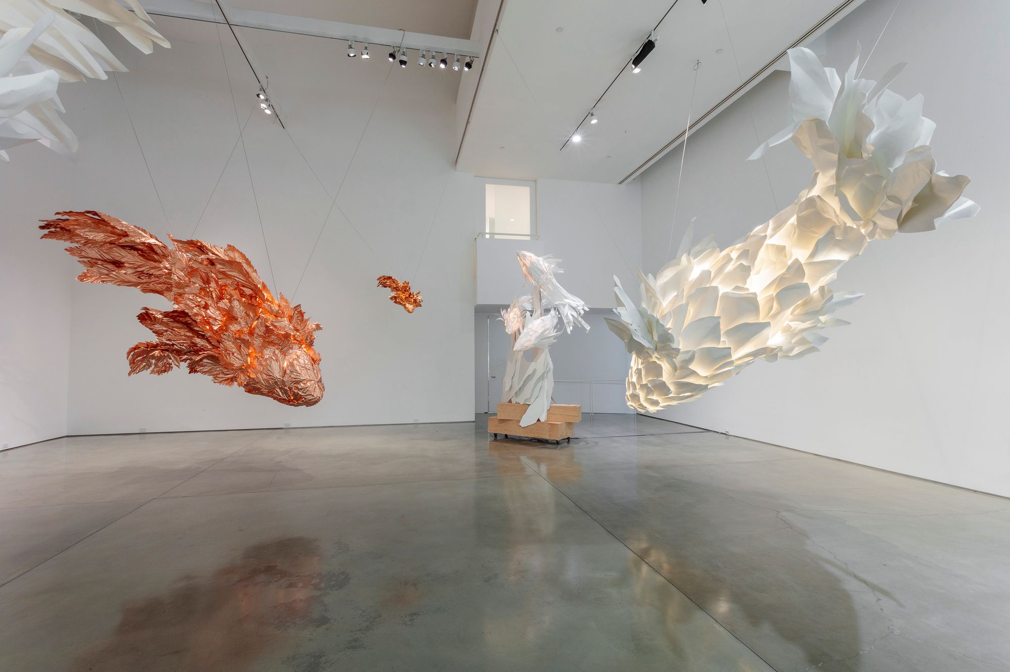 Frank Gehry's Signature Curves Translate to Fishy Art at Gagosian –