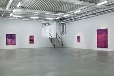 John McAllister, 'Riot Rose Summary' Exhibition view. Image courtesy of the Artist and Almine Rech Gallery © 2015 Sven Laurent