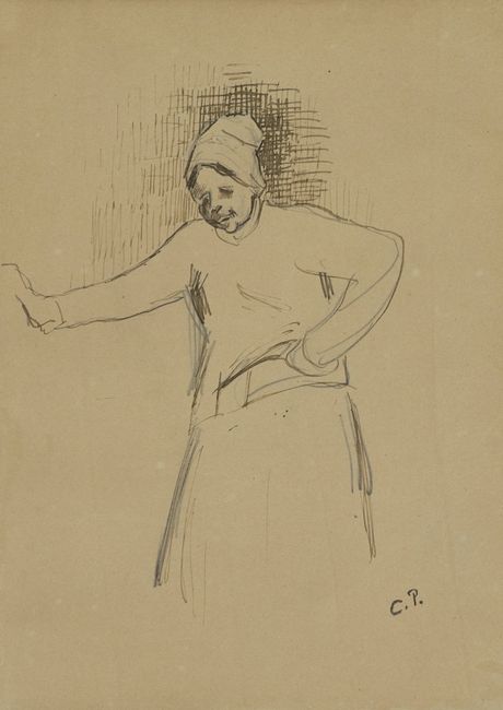 Peasant woman by Camille Pissarro contemporary artwork