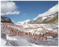Switzerland, Aletsch Glacier 2 (Greenpeace) by Spencer Tunick contemporary artwork photography