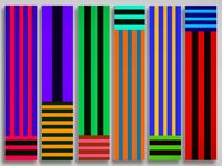 Stripes of Many Colours by Ian Howard contemporary artwork painting