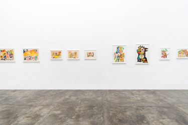 Exhibition view: Sérgio Sister, Images of a Pop Youth – Political Paintings and Prison Drawings, Galeria Nara Roesler, São Paulo (10 August–5 October 2019). Courtesy Galeria Nara Roesler.