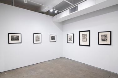 Exhibition view: M.C. Escher, Prints, Drawings, Watercolors and Textiles, Bruce Silverstein, New York (18 September–20 November 2021). Courtesy Bruce Silverstein.