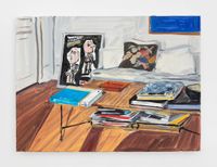 Interior with David Hockney book by Jean-Philippe Delhomme contemporary artwork painting