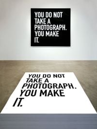 You Do Not Take a Photograph, You Make It. by Alfredo Jaar contemporary artwork installation