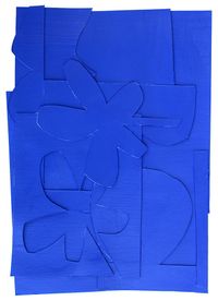 Blue Monochrome by Simon Degroot contemporary artwork painting, mixed media