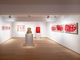 Exhibition view: Chiharu Shiota, Signs of Life, Templon, New York (19 January–9 March 2023). Courtesy Templon. 