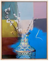Still Life with Qianlong Vase by Keith Tyson contemporary artwork painting