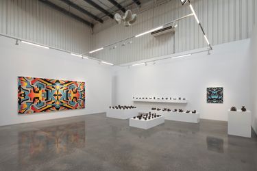 Exhibition view: Timo Nasseri, All Borrow Their Light, Lawrie Shabibi, Dubai (28 February–28 April 2023). Courtesy the artist and Lawrie Shabibi. Photo: Ismail Noor.