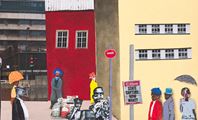 Inspired by Romare Bearden and Ernest Cole by Sam Nhlengethwa contemporary artwork 4